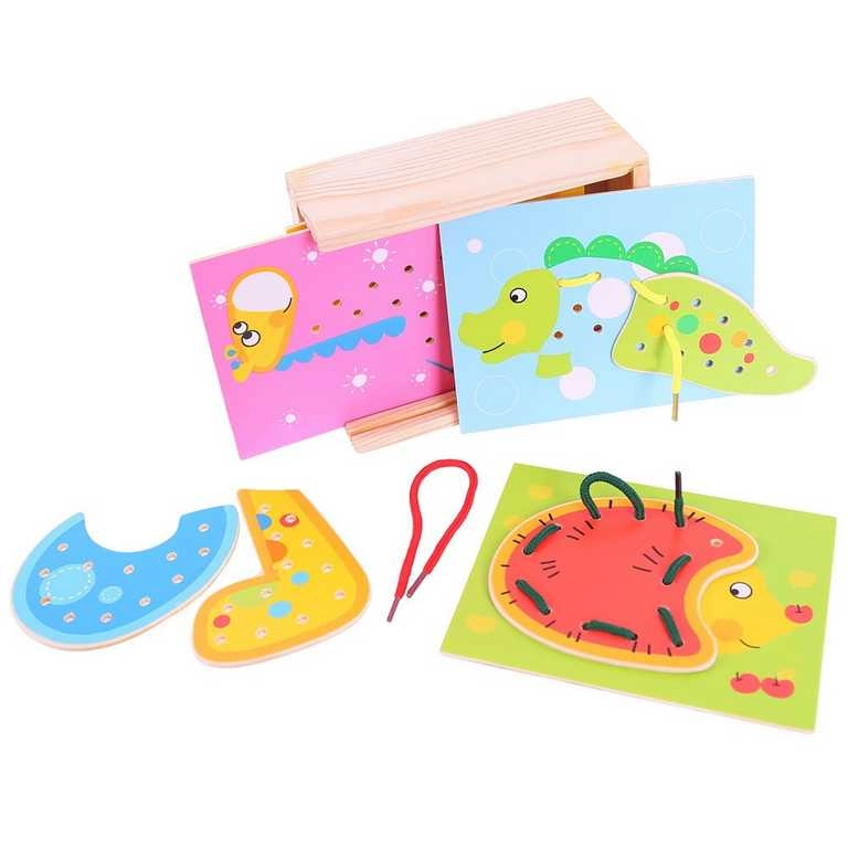 E-shop Bigjigs provlékání zvířátek
