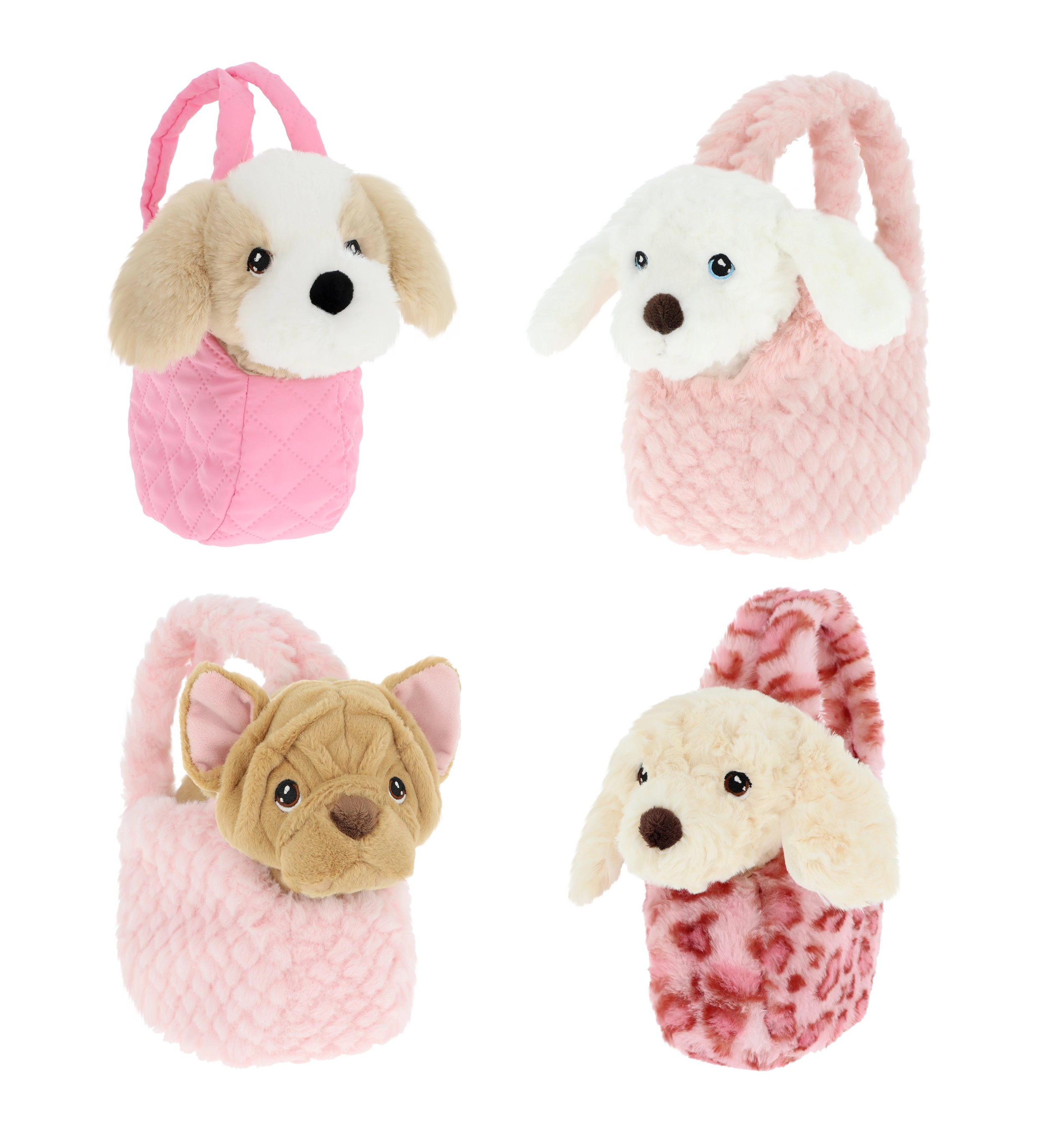 Plyšový psík v taške 16 cm – 4 druhy KEEL