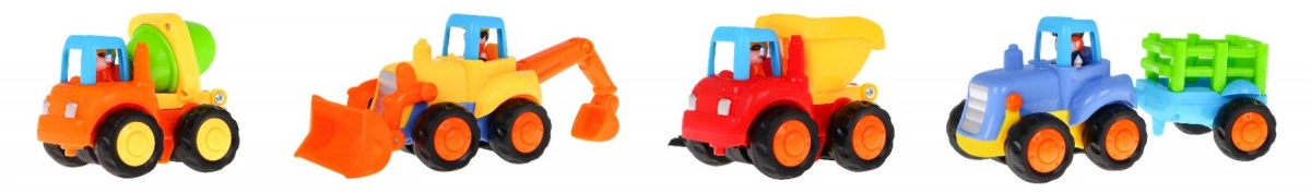 Huile Toys sada Traktor + bager + domiešavač + tatra