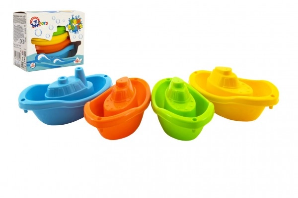 E-shop Teddies Lodě/lodičky do vody 4ks plast 11cm v krabičce 12x95x6cm 12m+
