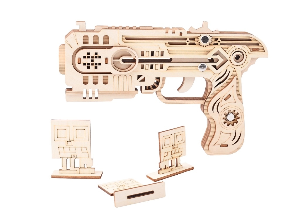 E-shop Drevené 3D puzzle Zbraň na gumičky Dragon Chaser