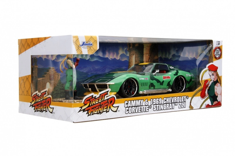 E-shop JADA Toys Street Fighter 1969 Chevrolet Corvette 1:24 s figúrkou Cammy