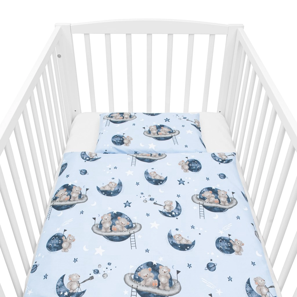Detské bavlnené obliečky NEW BABY Teddy Bear in Space 90×120 cm, 2-dielne