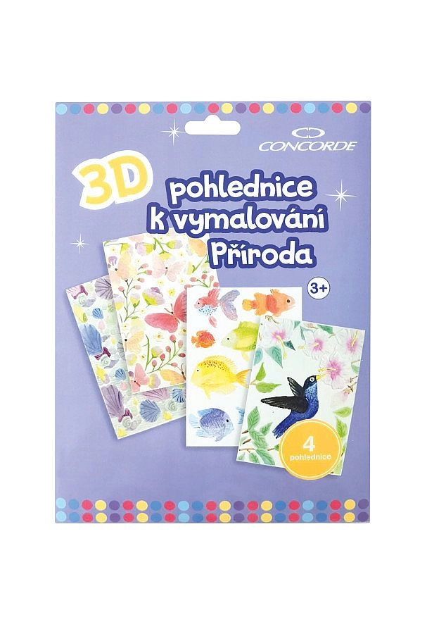 E-shop 3D pohľadnice na vyfarbenie Príroda