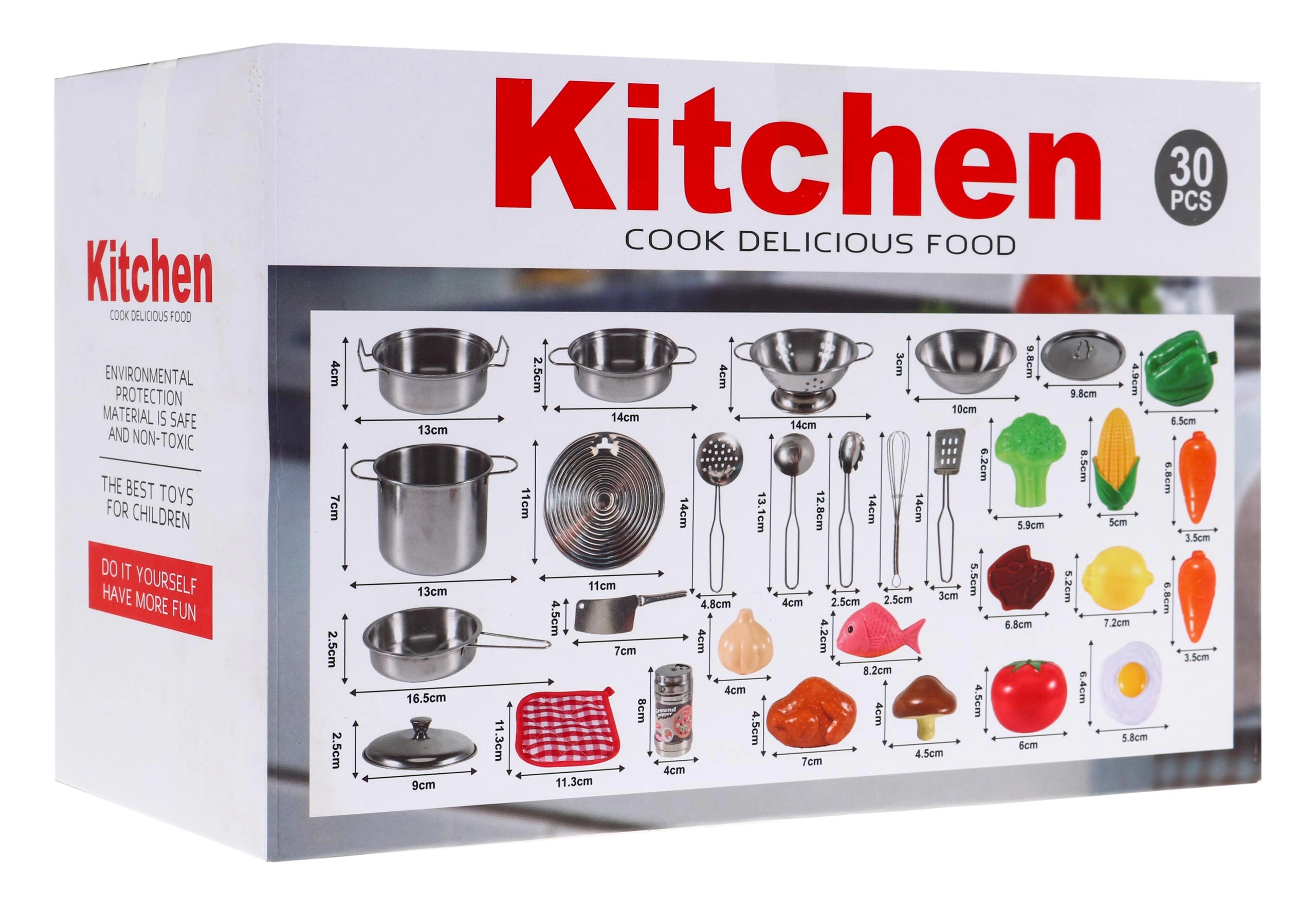 Detský kuchynský set s nerezovými hrncami a príslušenstvom 30 ks