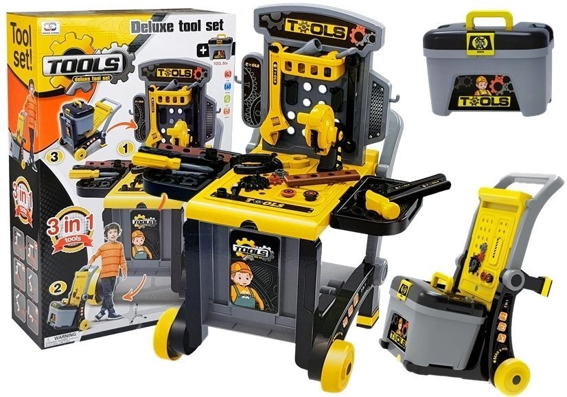 Lean Toys sada pre domácich majstrov dielenský vozík 3v1