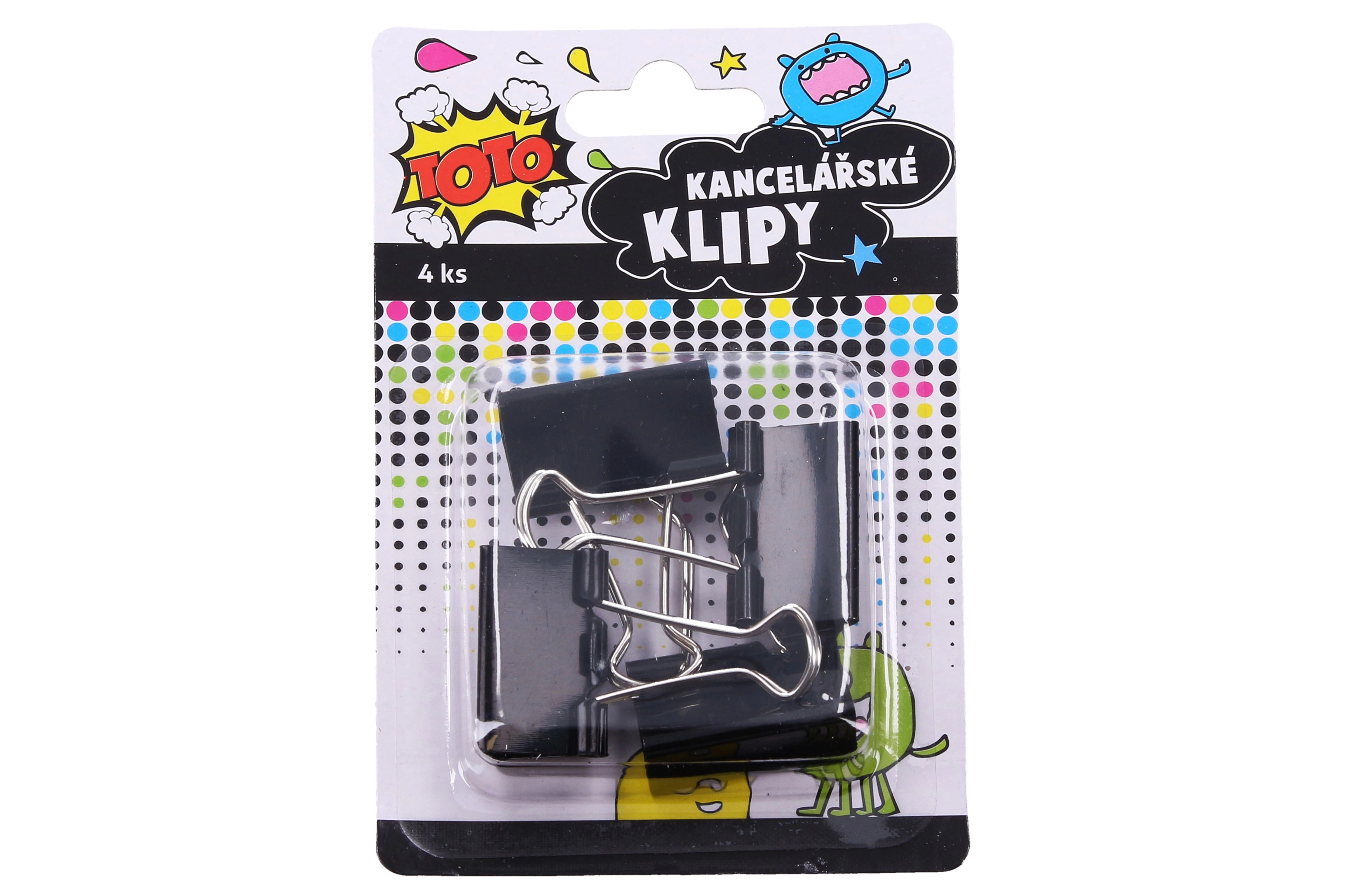 E-shop Kancelárske klipy 32 mm, sada 4 ks