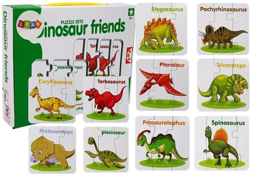 E-shop LEANToys Puzzle Edukacyjne Przyjaciele Dinozaurów 10 elementów