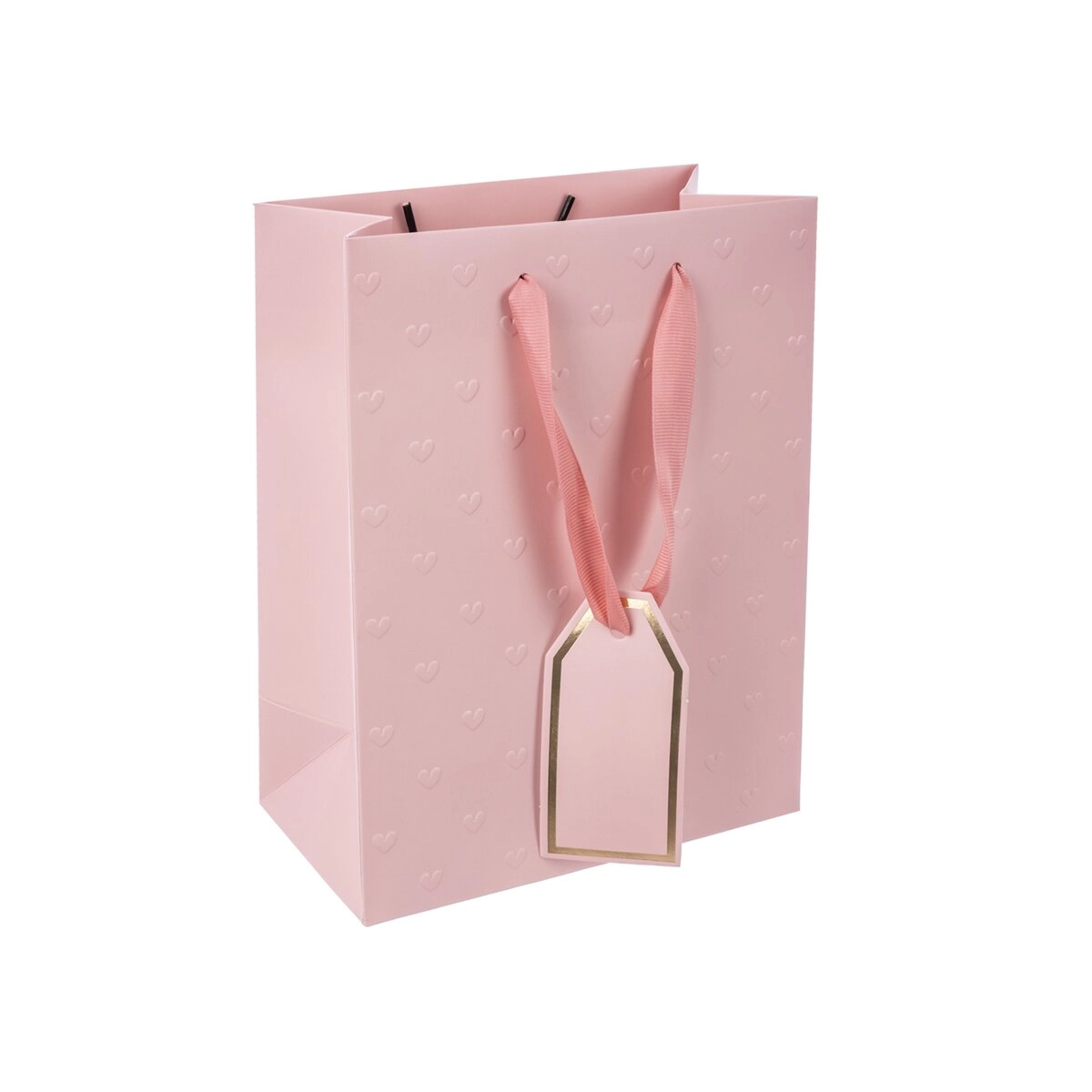 E-shop Darčeková taška vytlačované srdiečka 18x10x23 cm