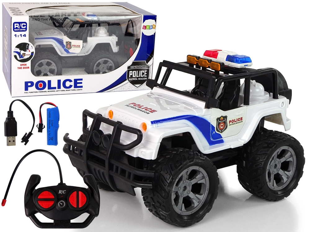 Zábavný Policajný Jeep R/C s Efektami