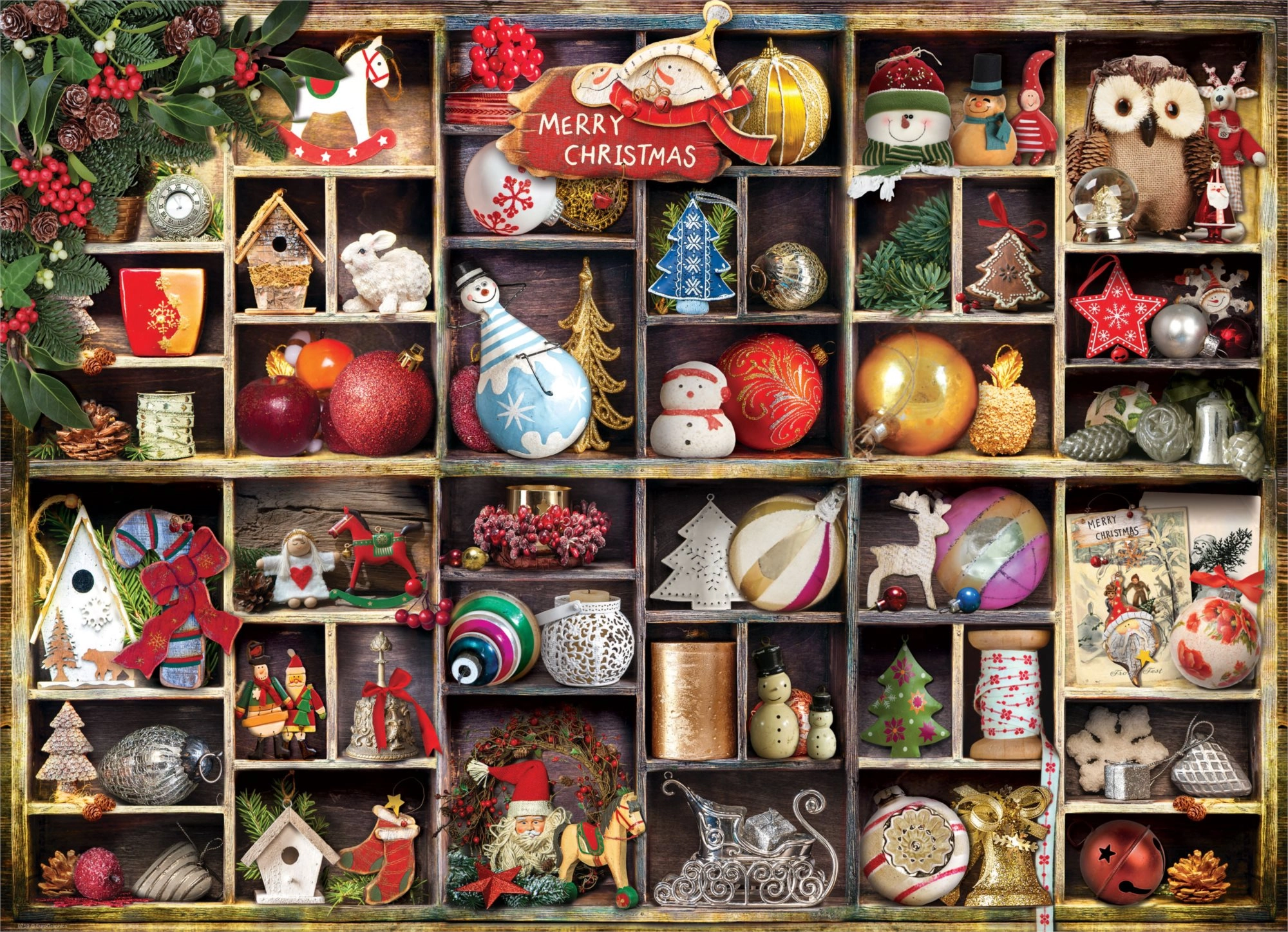 E-shop Eurographics puzzle Vianočné ozdoby 1000 dielikov