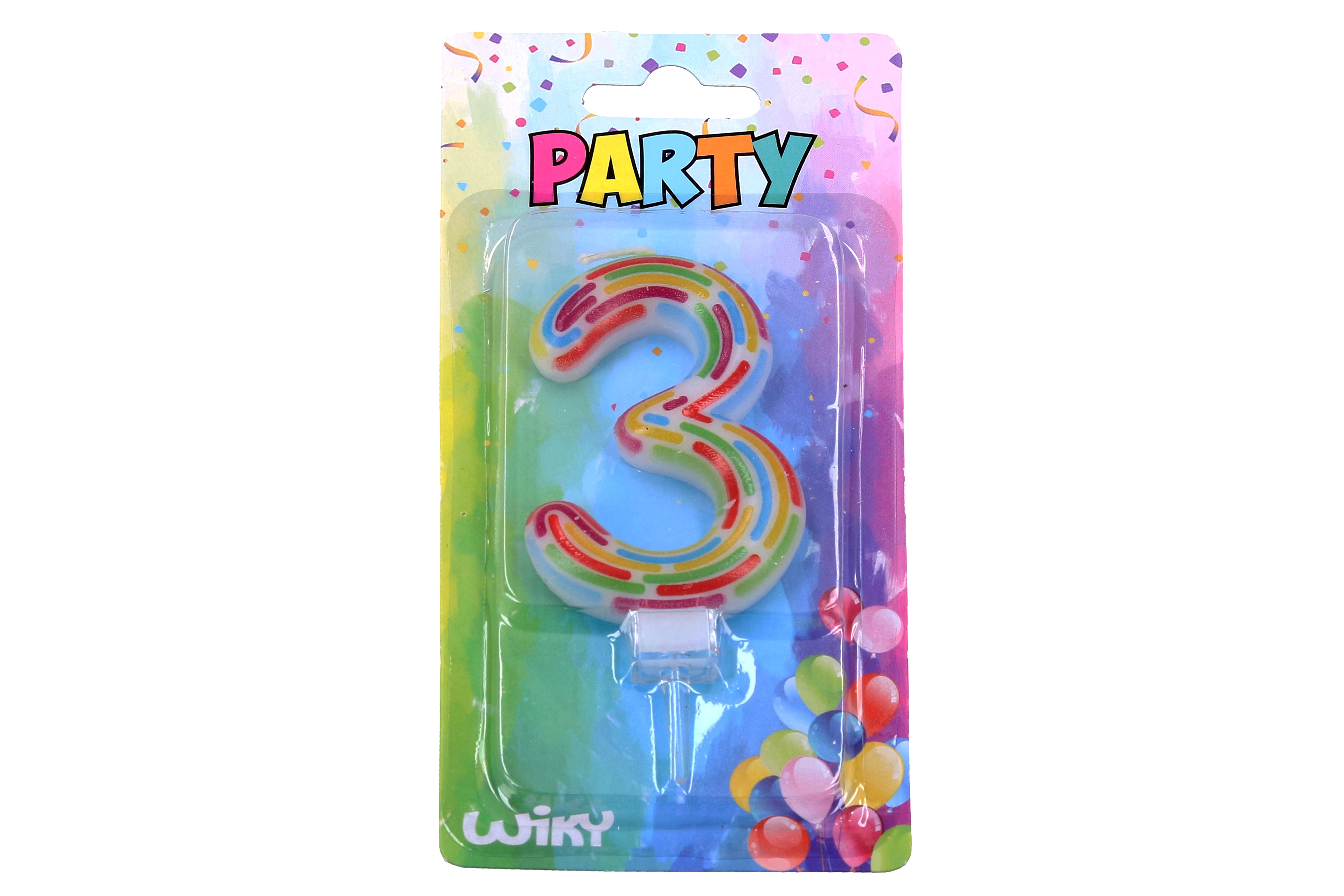 E-shop Wiky Tortová sviečka s čiarkami č.3