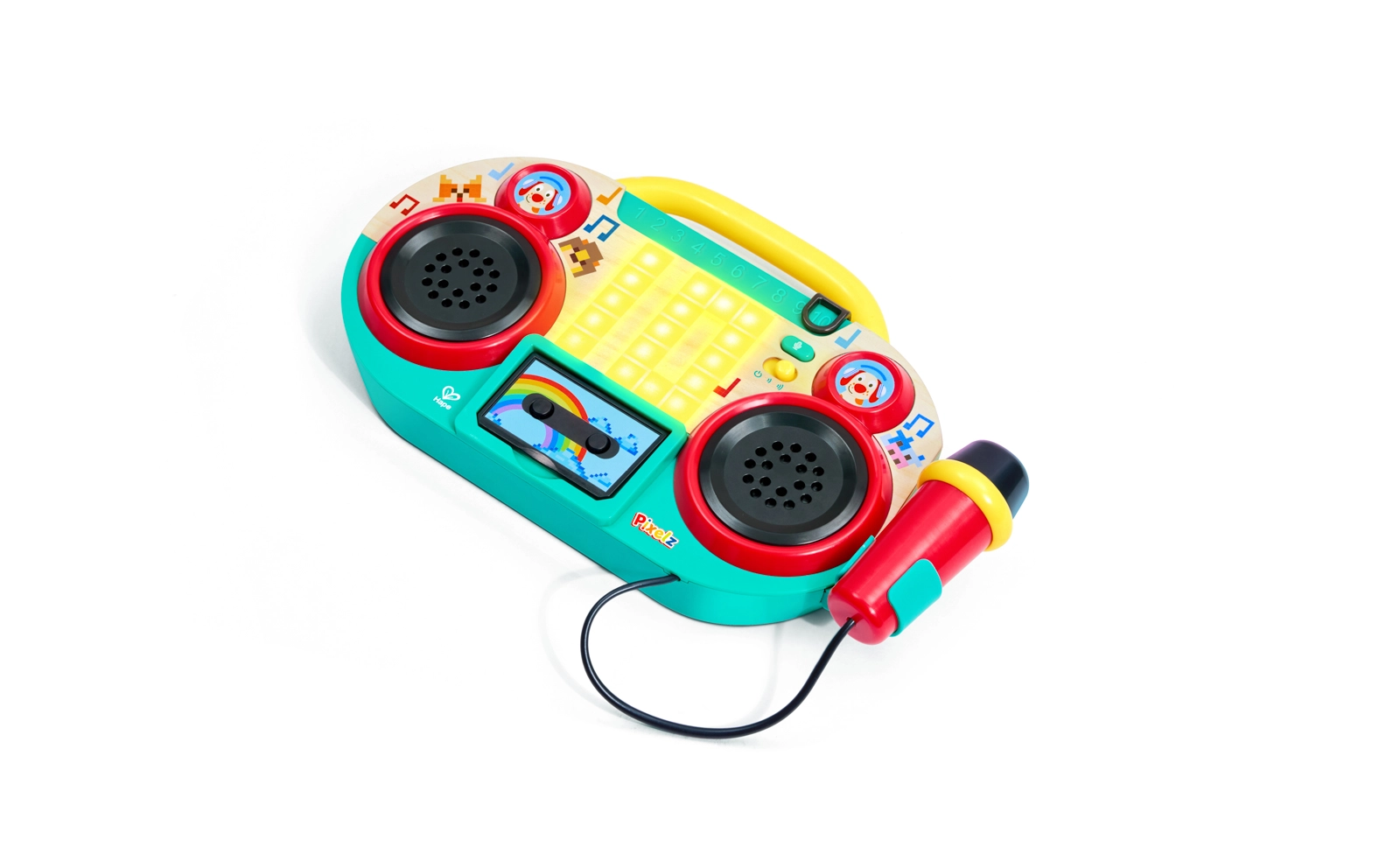 Pixelz boombox rádio s mikrofónom so svetelnými a zvukovými efektmi