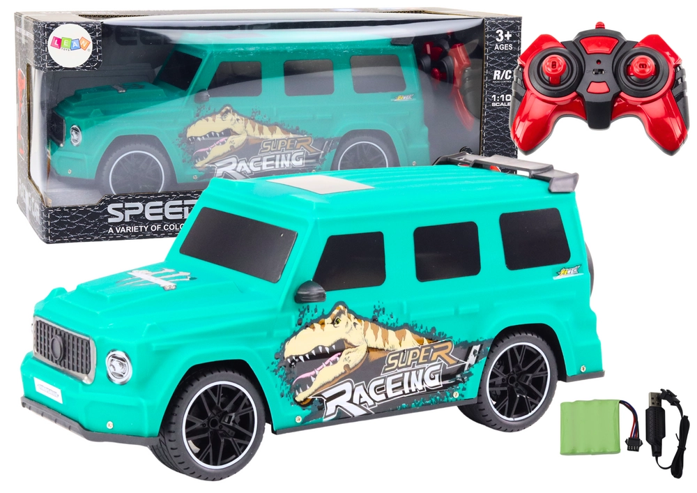 E-shop RC auto s dinosaurami 1:10 zelené