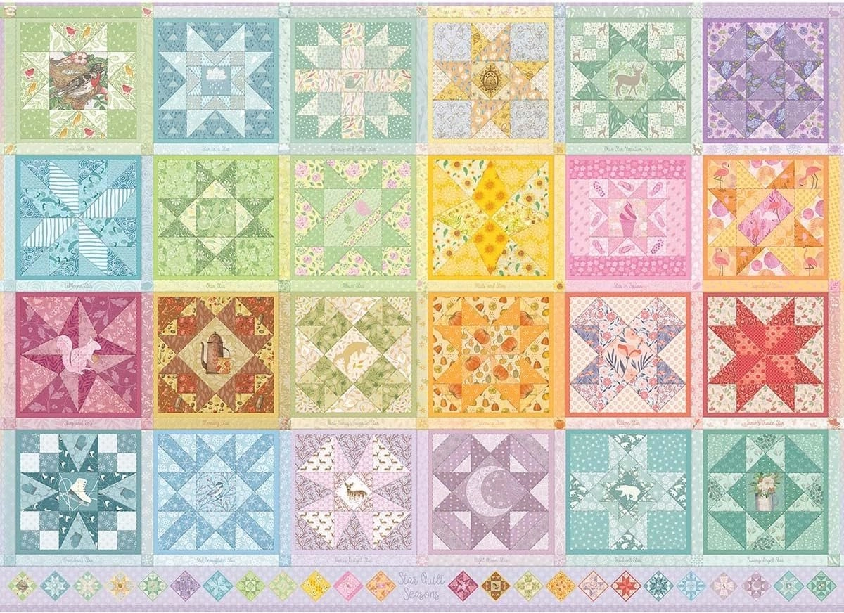 E-shop Cobble Hill Star Quilt Seasons 1000 dielov