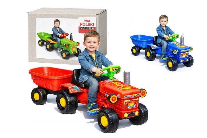 Veľký traktor s prívesom