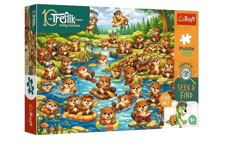 Trefl puzzle Seek & Find bobry v akcii 100 dielikov