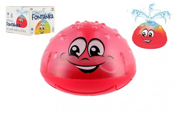 Teddies striekacia červená so svetlom 10 cm