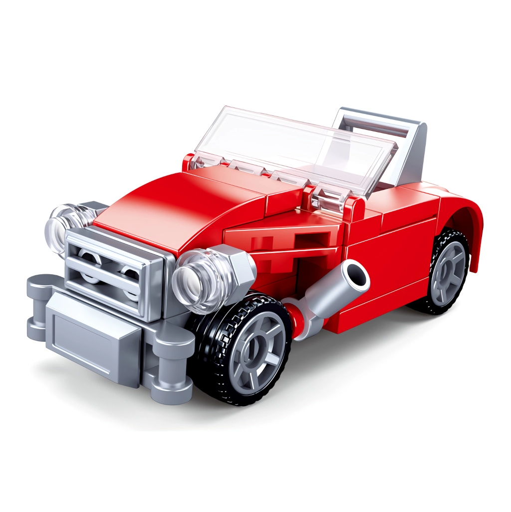 E-shop Sluban B0920C Červený kabriolet