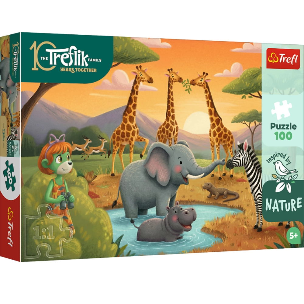 Puzzle 100 dielikov – veselá partia RODINA TREFLÍKOV – TREFL