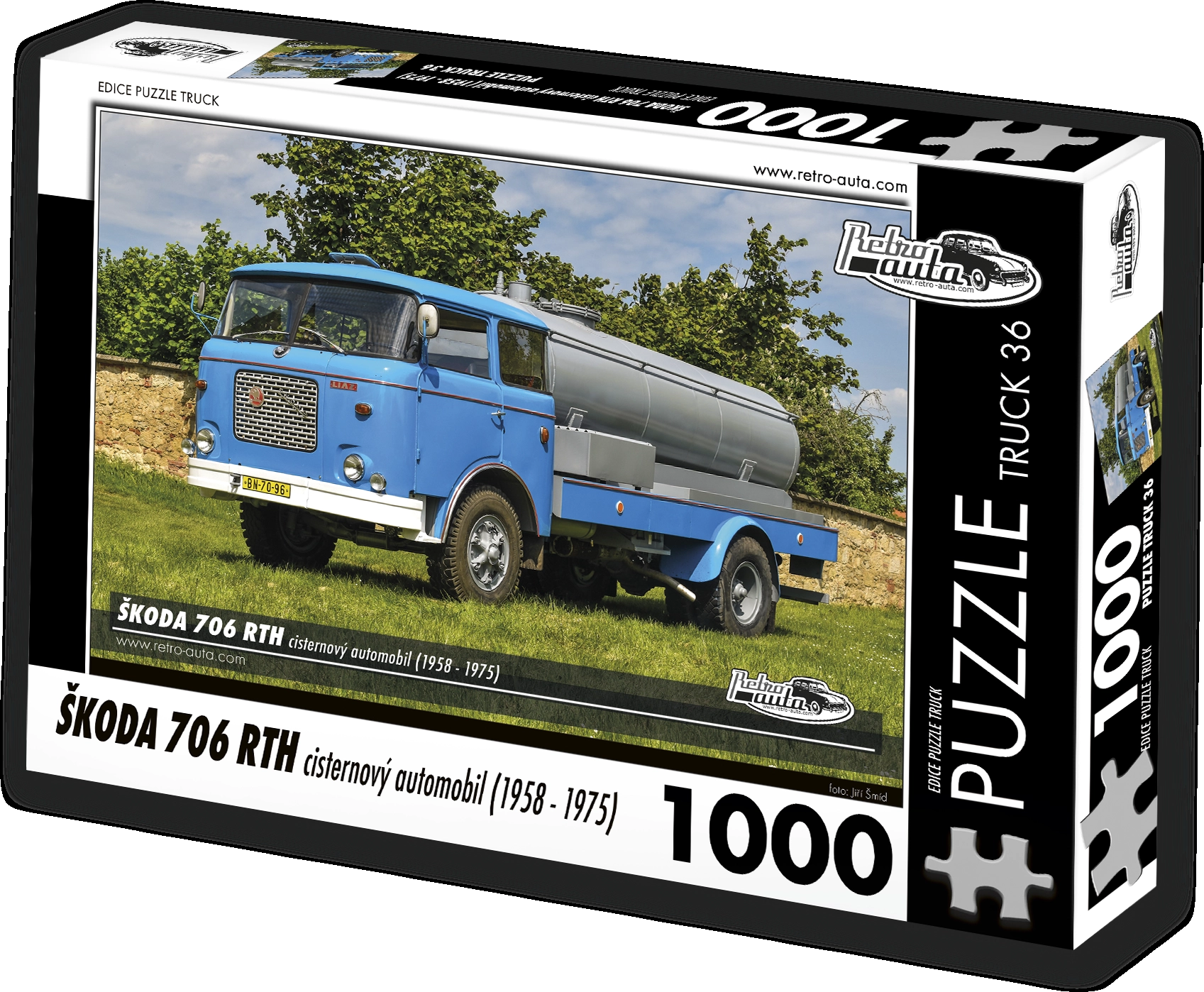 RETRO-AUTA TRUCK č 36 Škoda 706 RTH cisternový automobil 1958 1975 1000 dielov