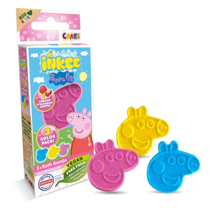 E-shop Peppa Pig Bath Bomb bomba do kúpeľa pre deti 3x15 g