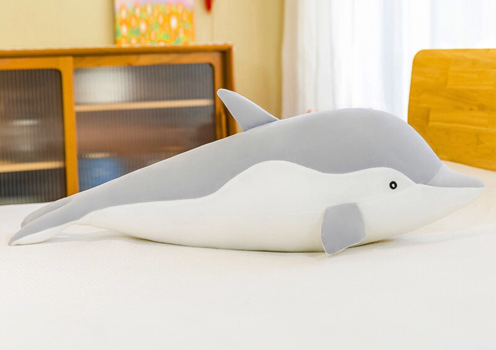 E-shop Plyšový delfín sivý 70 cm