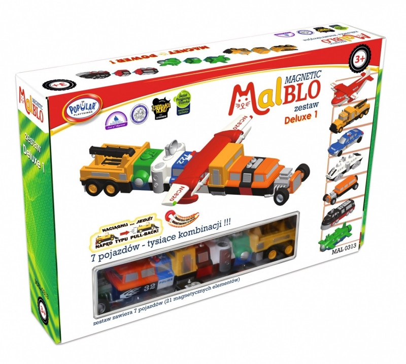 E-shop MalBlo Magnetic Deluxe – magnetické stavebnice vozidiel
