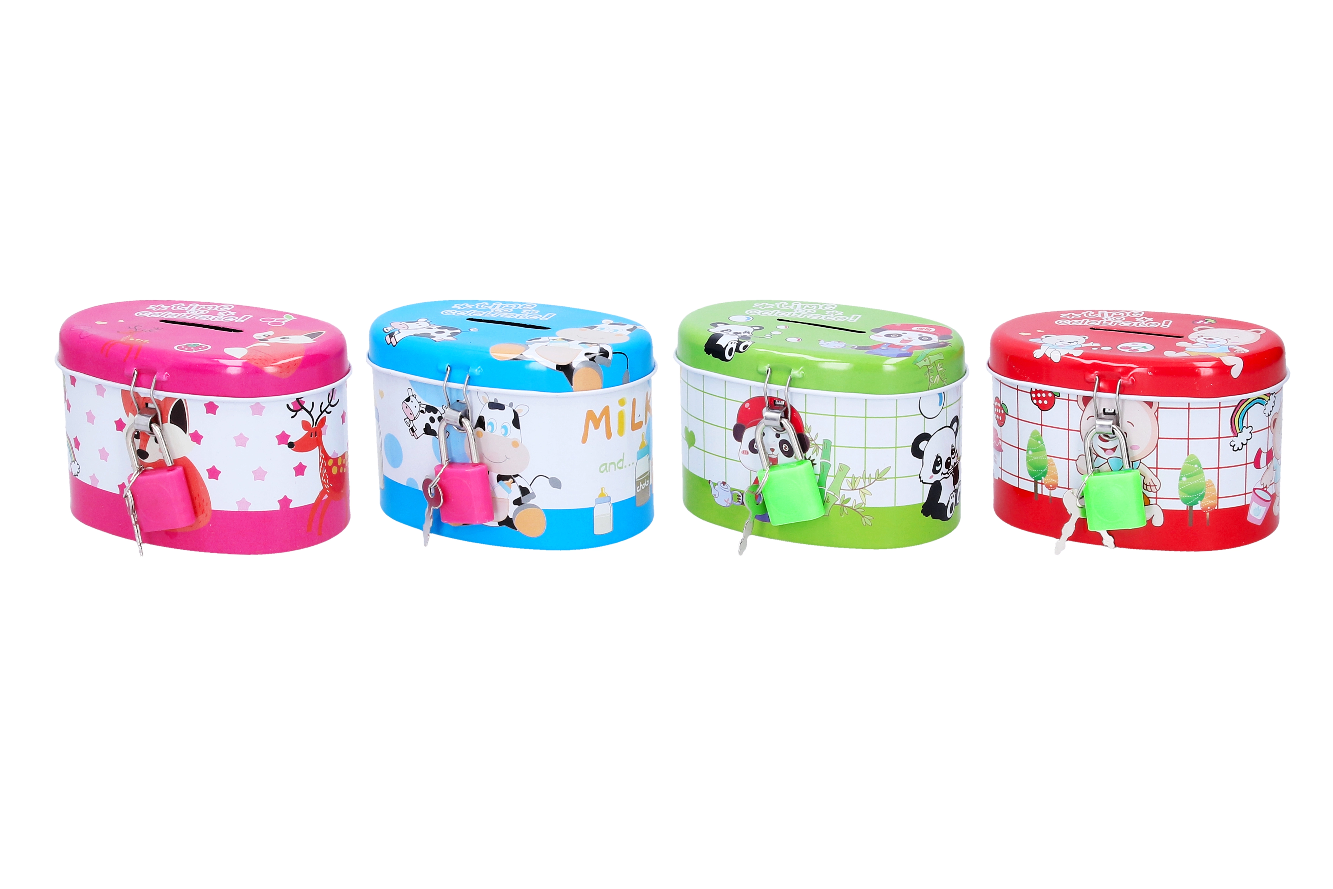 E-shop Wiky Pokladnička plechová ovál 10x6,5 cm