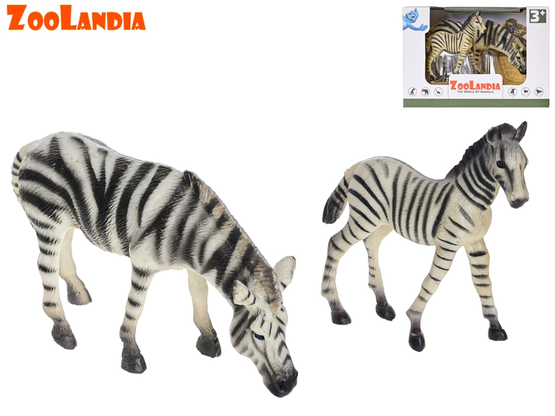 E-shop Zebra s mláďaťom – sada plastových figúrok ZOOLANDIA