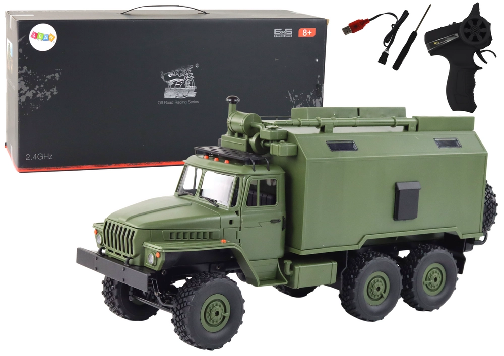 vojenský RC nákladný automobil WPL B-36 1:16 4WD s LED
