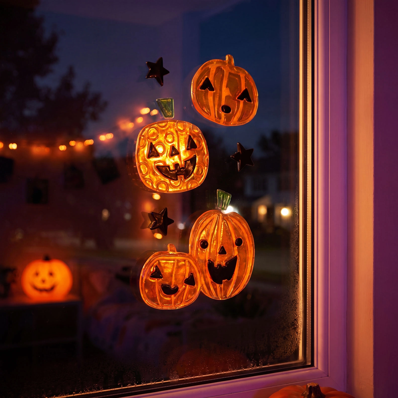 Halloweenové gélové okenné nálepky, 15 × 25 cm – 1 kus