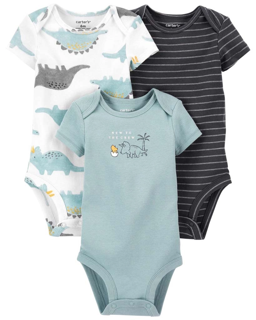 E-shop CARTER'S Body krátky rukáv Blue Dino chlapec LBB 3ks