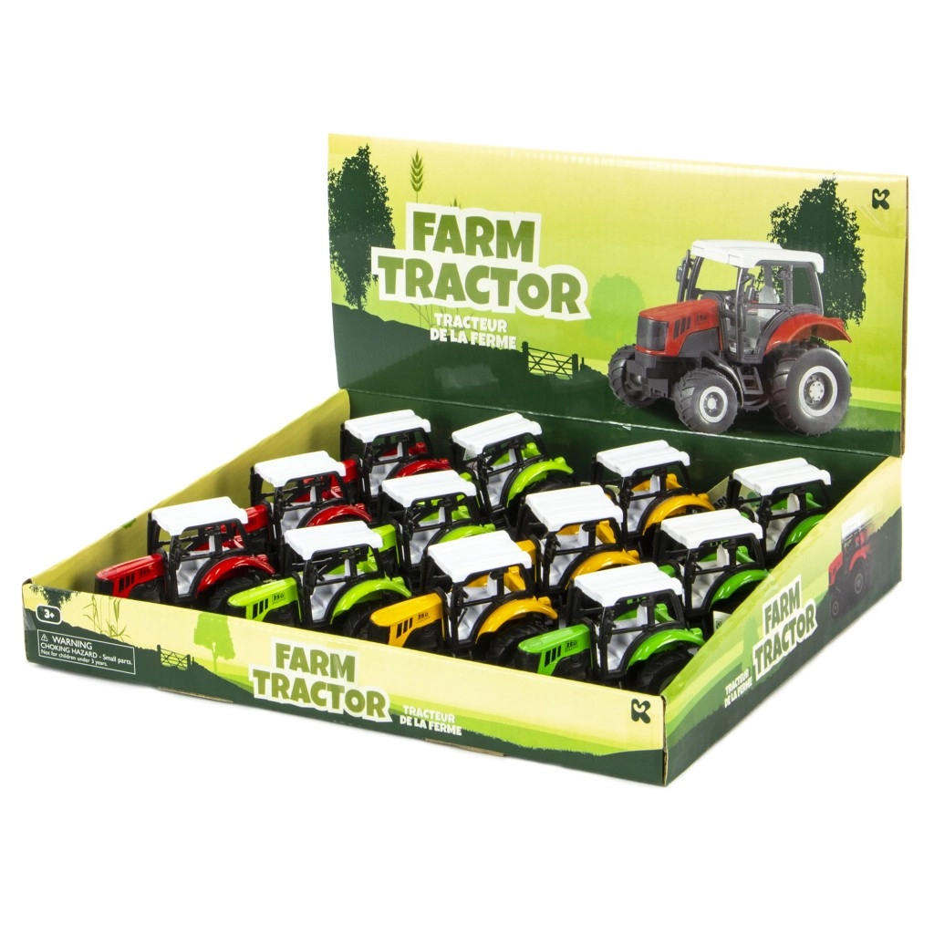 Kovový traktor s naťahovacím pohonom