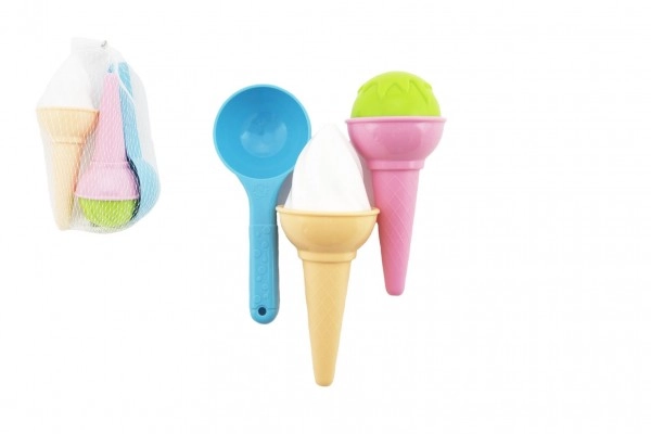 E-shop TEDDIES Formičky bábovky na piesok zmrzlina 3 ks 12 m +