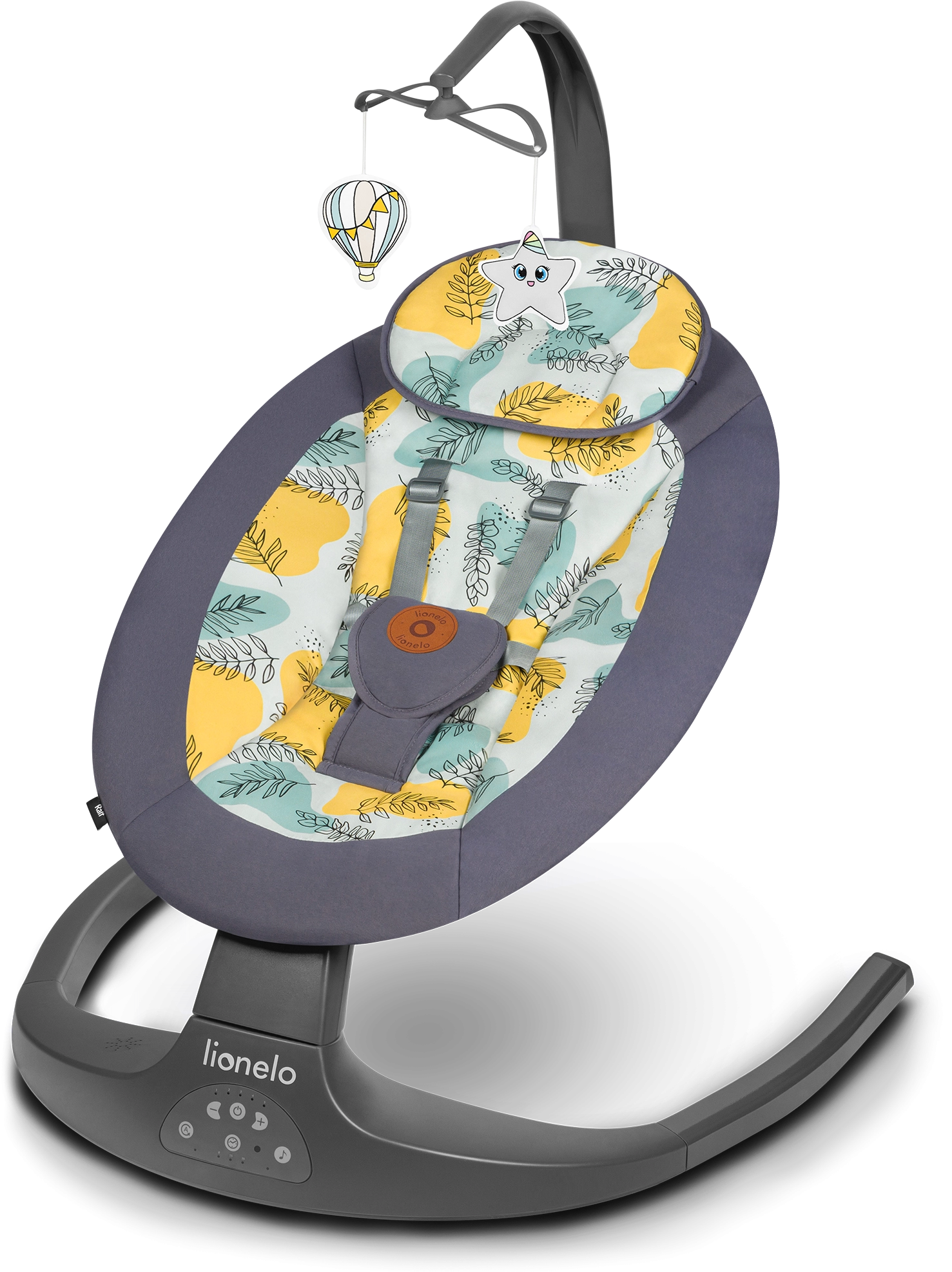 Lionelo ležadlo 2v1 Ralf Grey Concrete