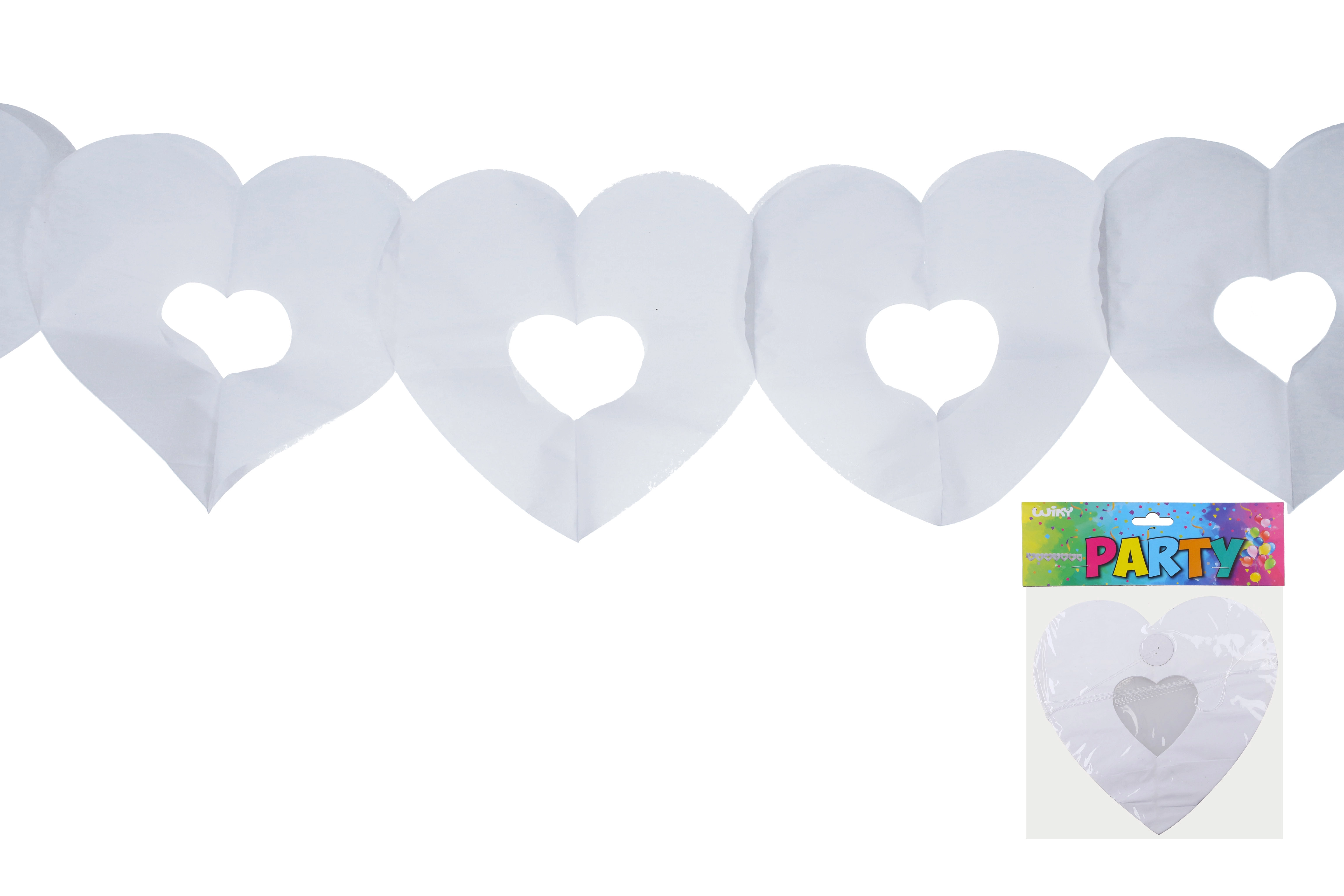 E-shop Papierová girlanda srdce 18cm