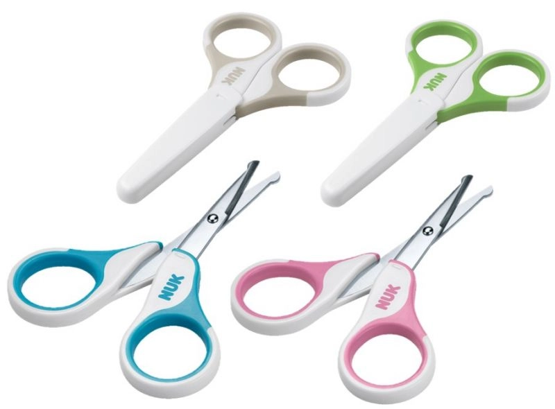 NUK Detské zdravotné nožnice s krytom béžové