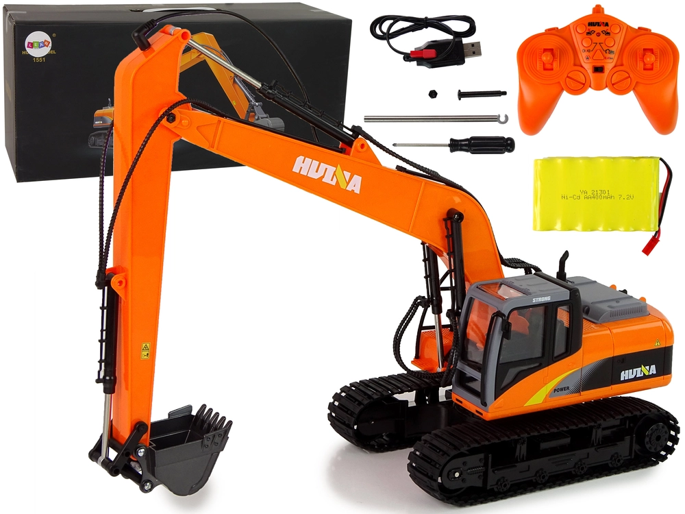 E-shop Pásové rýpadlo na diaľkové ovládanie 1:14 s kovovou lyžicou HUINA