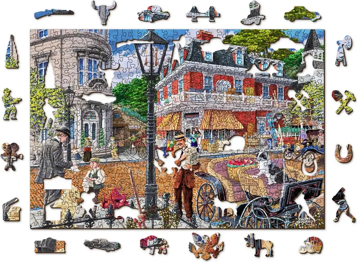 E-shop WOODEN CITY Dřevěné Hlavní ulice 2v1, EKO 505 dielov