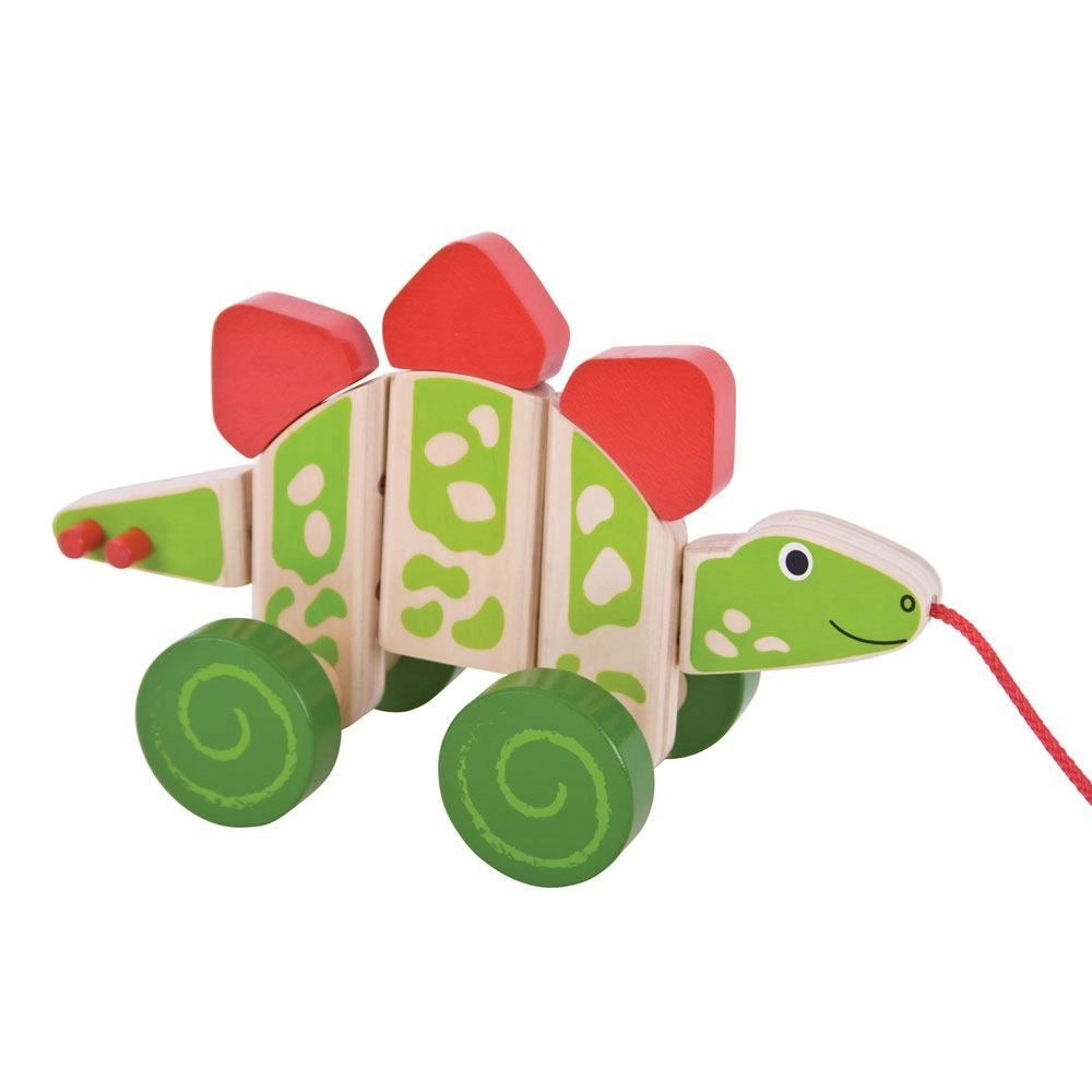 E-shop Ťahací drevený dinosaurus stegosaurus Bigjigs Baby