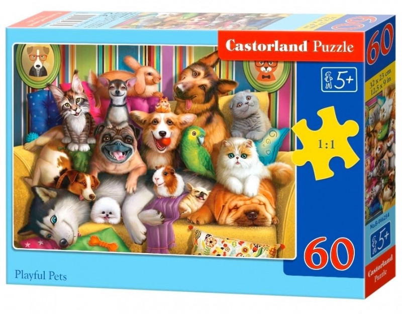 E-shop CASTORLAND Hraví mazlíčci 60 dielov
