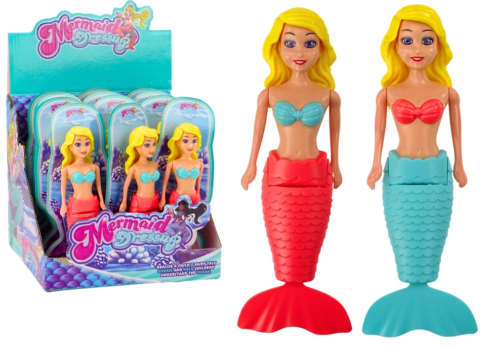 E-shop LEAN Toys Morská panna Kúpeľ Wind Up Vodná plávajúca tyrkysová ružová