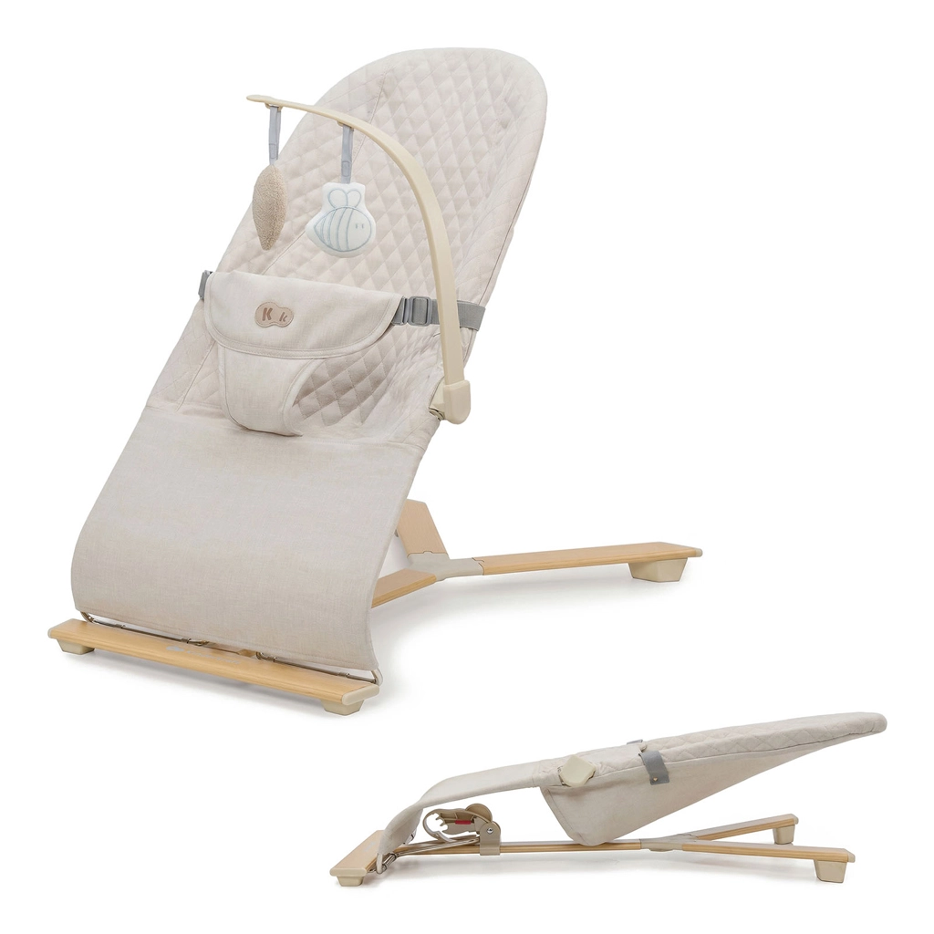 Detské ležadlo a hojdadlo Kinderkraft MIMI beige wood do 9 kg