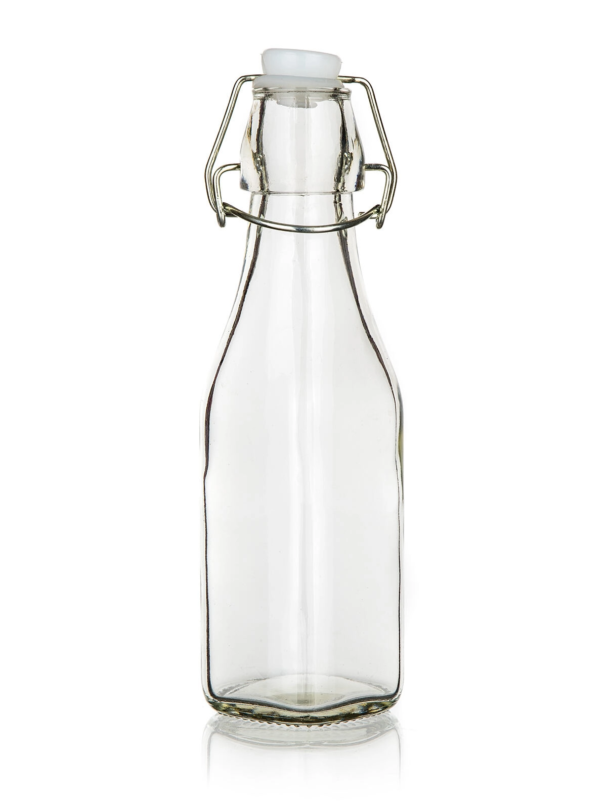 E-shop Sklenená fľaša YARA s pákovým uzáverom 240 ml hranatá