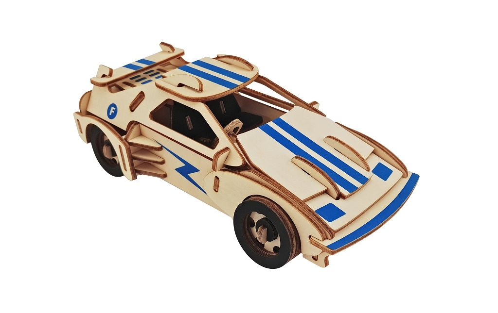 E-shop Woodcraft drevené 3D puzzle Závodné auto