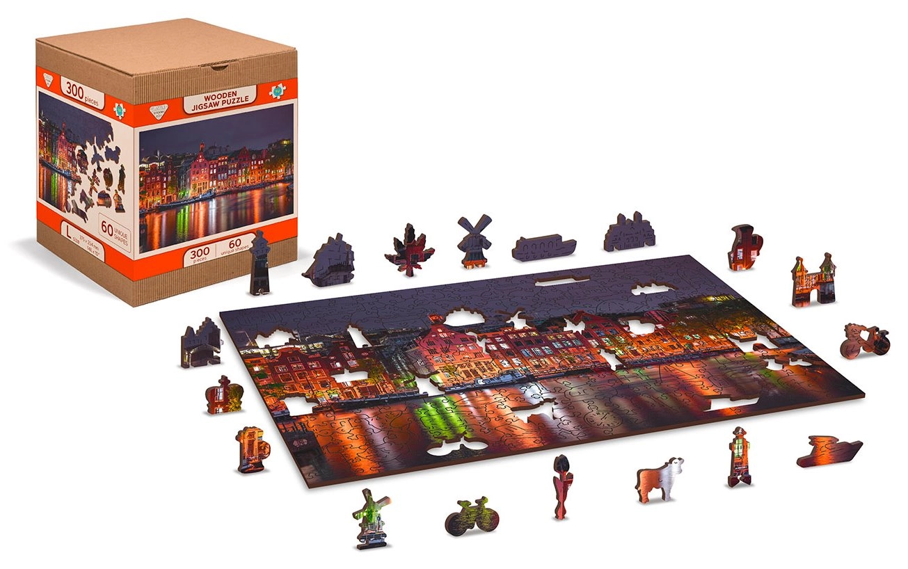 E-shop WOODEN CITY Dřevěné Noční Amsterdam 2v1 150 dielov EKO