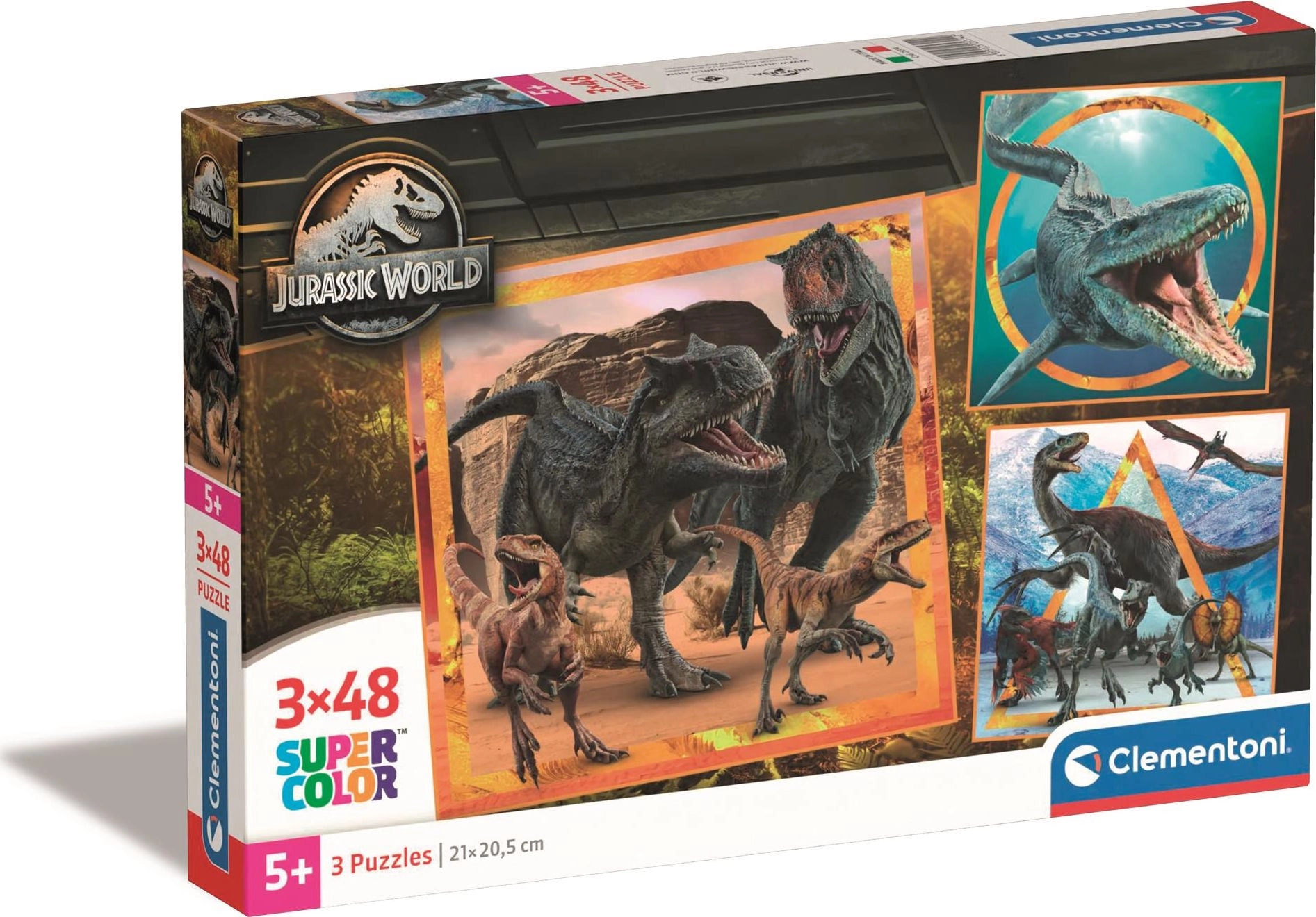 E-shop CLEMENTONI Puzzle Jurský svet 3x48 dielikov