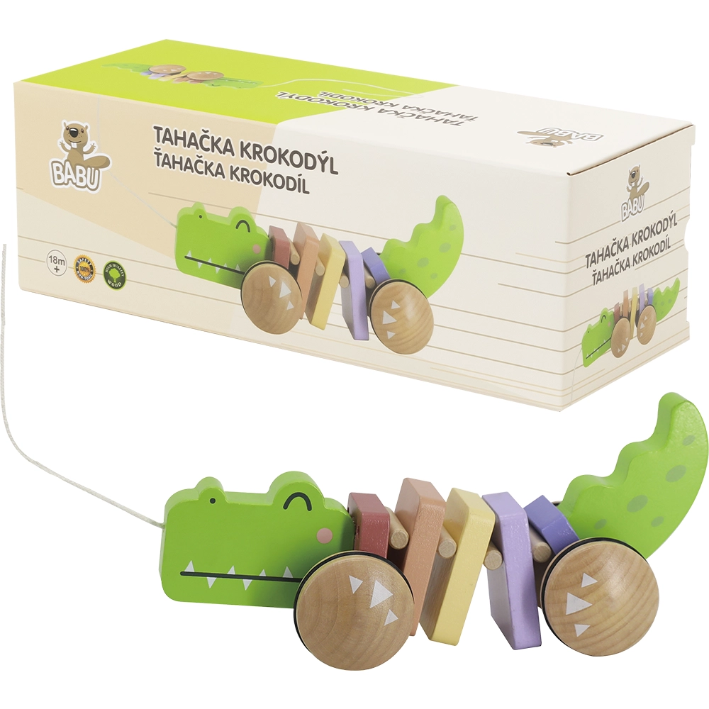 Babu Ťahací krokodíl na povrázku