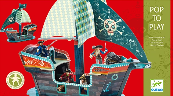 3D pirátska loď DJECO